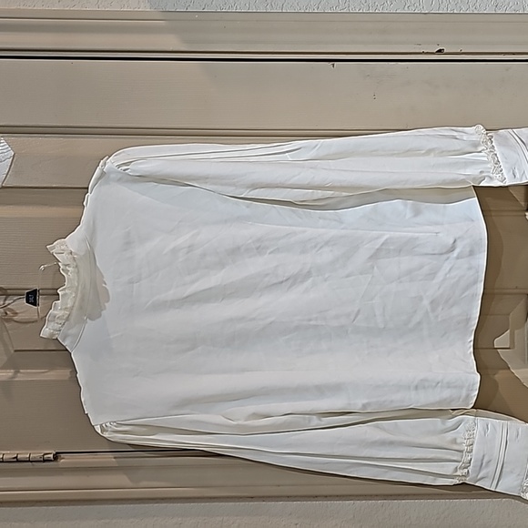 Vintage lace ruffle high collar blouse size XXL. - Picture 8 of 15